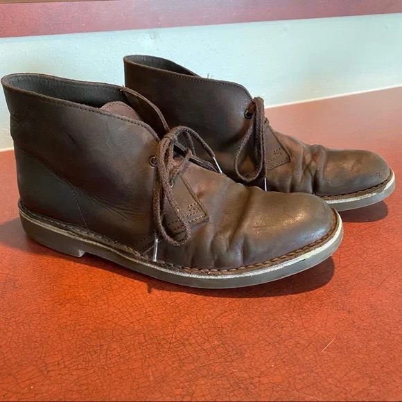 Clarks Shoes Clarks Men Leather Chukka Boots Brown Ankle Boot